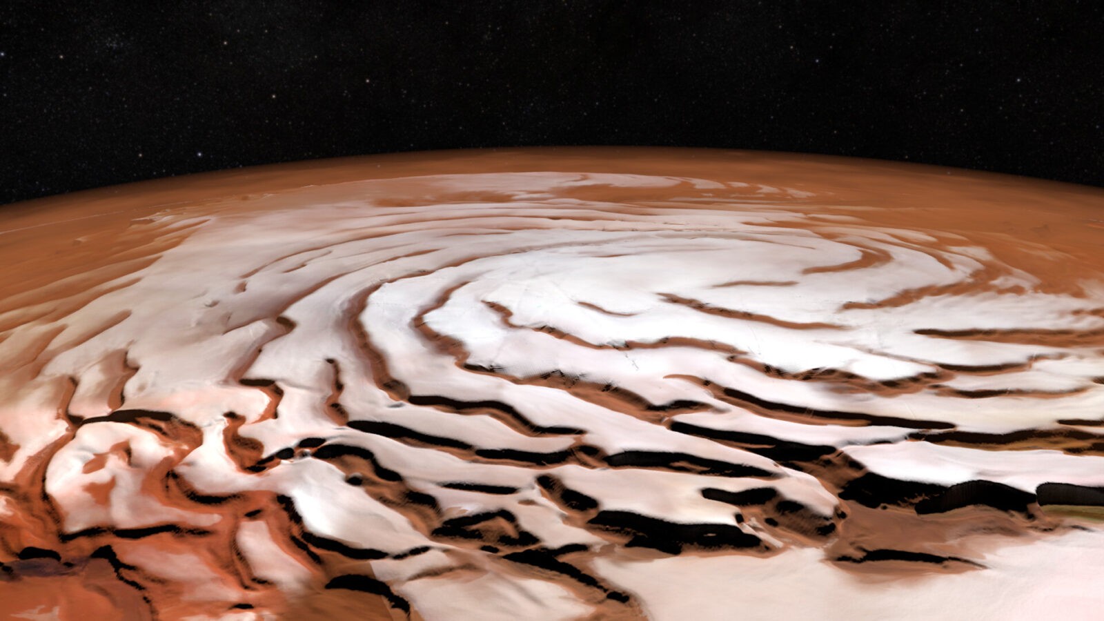 Zagadka czap polarnych na Marsie rozwiązana. Trzeba było ponad 50 lat badań