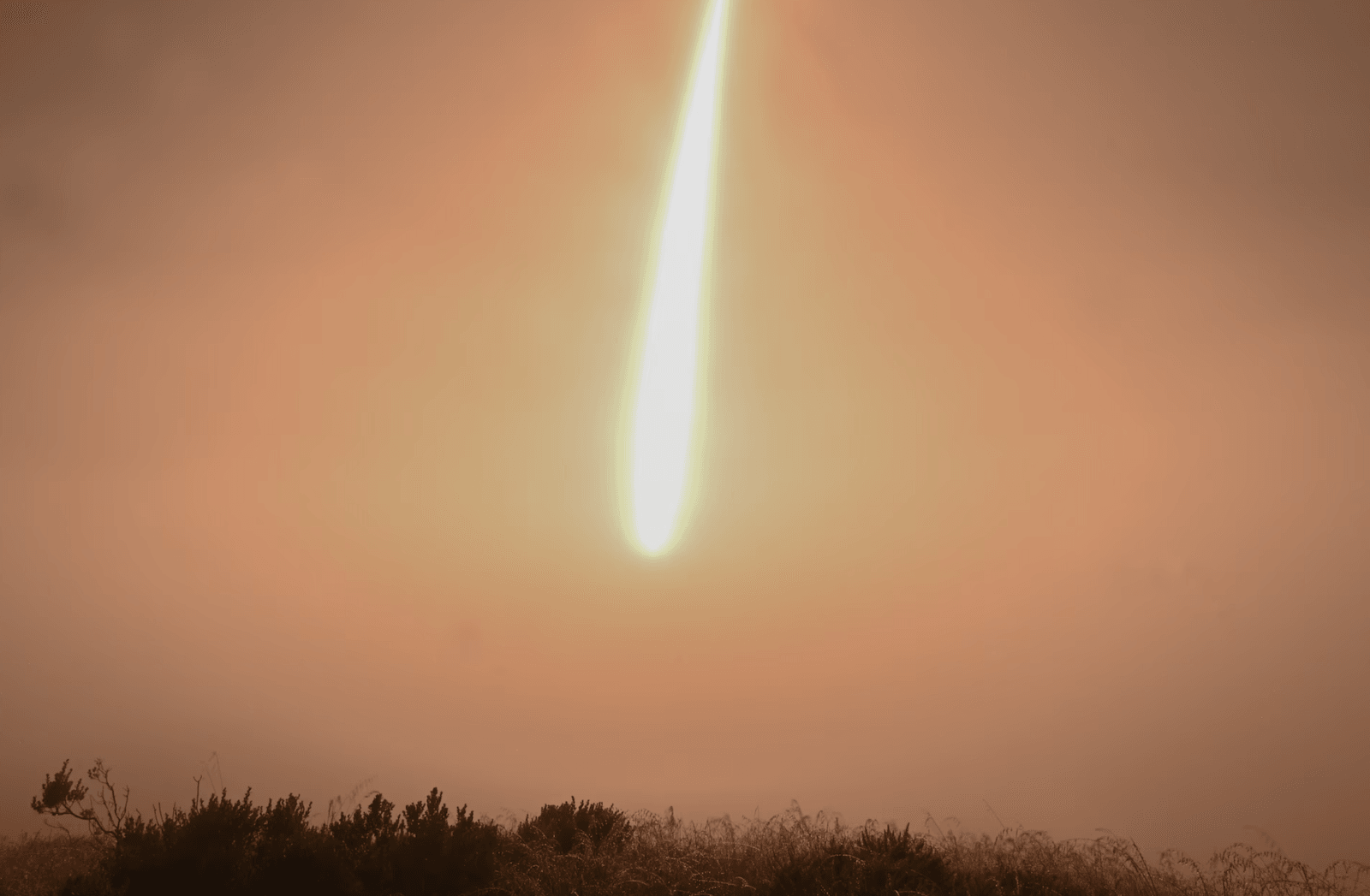 Pocisk Minuteman III podczas testu /Fot. USAF
