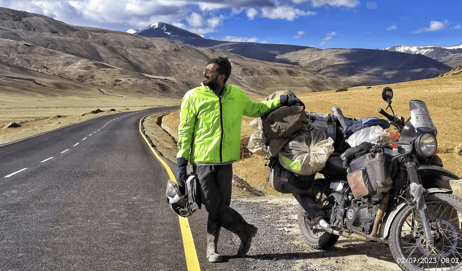 Venkata Karthik Tupili przejechał 140 094 km na motocyklu w obrębie jednego kraju /Fot. Venkata Karthik Tupili
