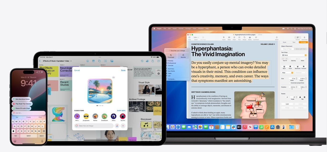 Apple Intelligence wkracza na rynek z systemami iOS 18.1, iPadOS 18.1 i macOS Sequoia 15.1