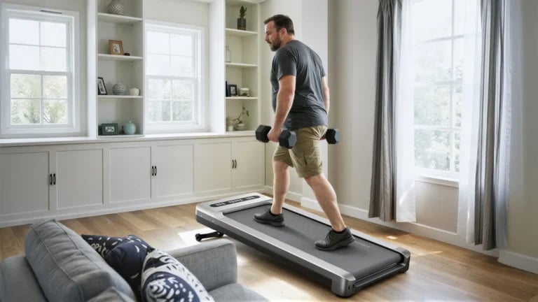Nie każdy domowy trening musi wyglądać jak kara. Ten walking pad jest tego świetnym przykładem