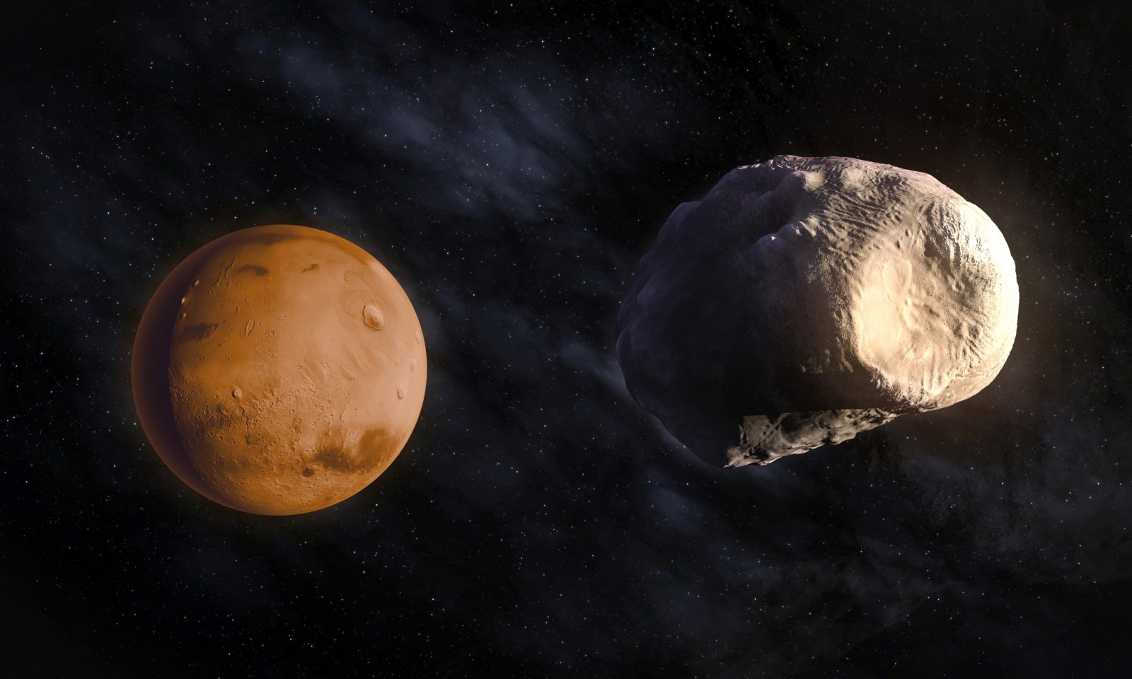 Grawitacyjna zagadka Czerwonej Planety. To dlatego Mars ma tak nietypowe księżyce